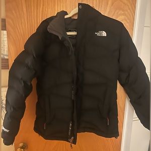 North Face Summit Series Hooded Down Jacket Series 700 Black Size Womens Medium
